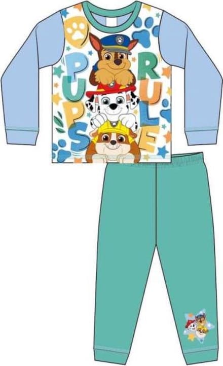 Paw Patrol Pyjama - Maat 86/92 - Wit met groen - Kinderpyjama