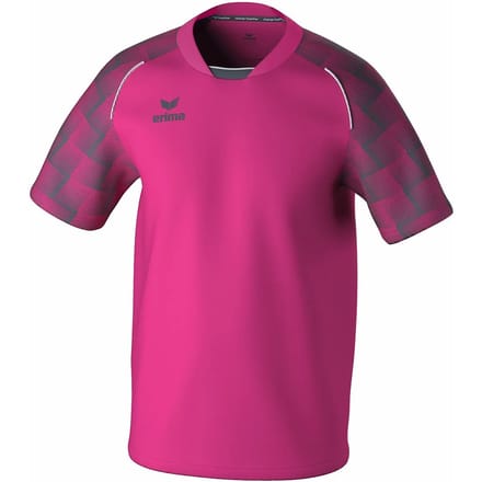 Erima Evo Star Shirt Korte Mouw Heren - Fluo Roze / Slate Grey | Maat: M