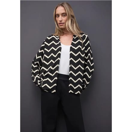 Dames tuniekblouse met knopen Cecil AOP