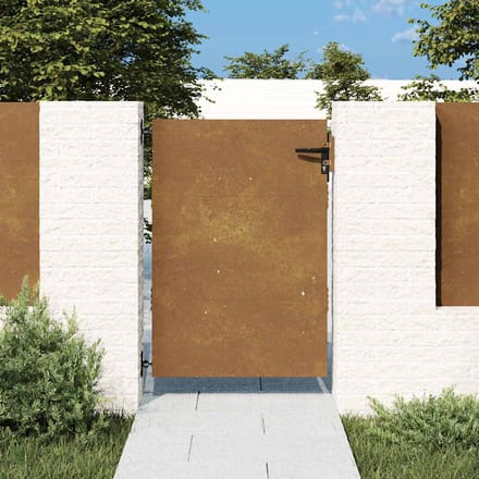 vidaXL - Tuinpoort - 85 - x - 125 - cm - Poedercoated - staal - Zwart - Vergrendelbaar