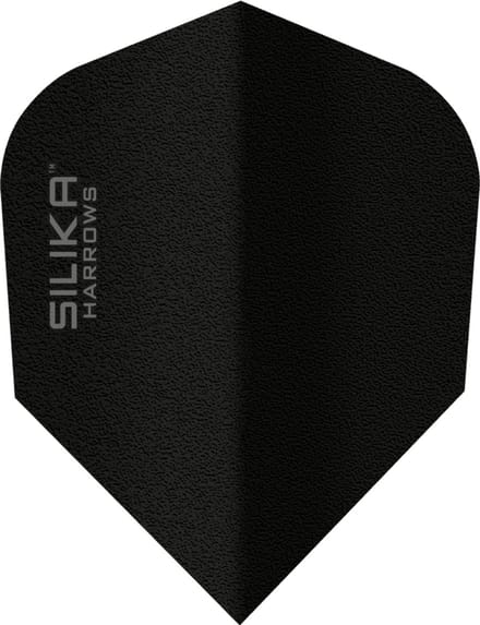 Harrows Silika Solid Black NO6 Tough Crystalline Coated - Dart Flights
