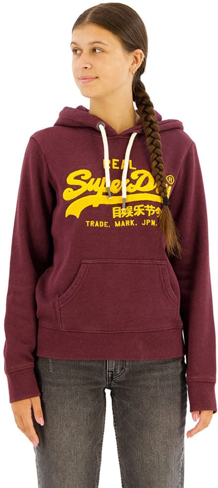 Superdry Chenille Vl Graphic Hoodie Rood 2XS Vrouw