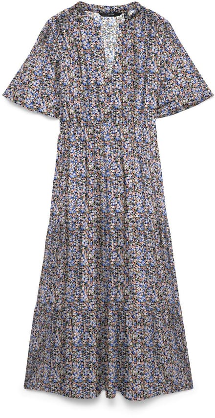 VERO MODA - VMEASY JOY S/S V-NECK 7/8 DRESS WVN - Dames - Maxi jurken