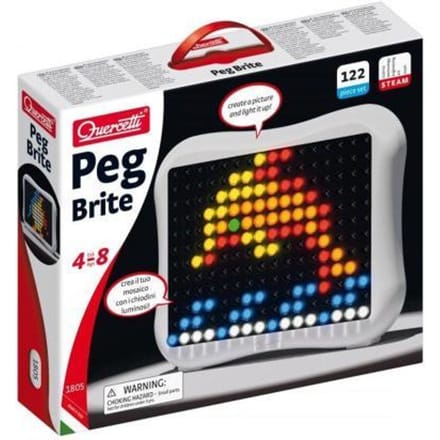 Quercetti Peg Brite Mozaïek Led Junior 122-delig