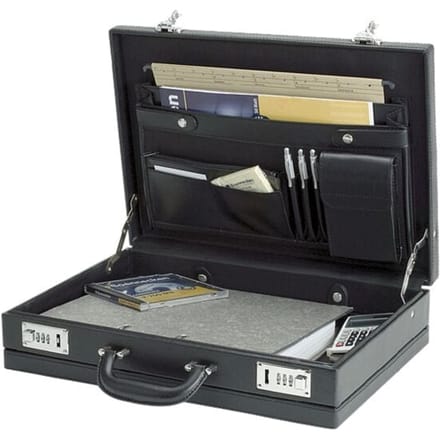 Alassio attachékoffer - PONTE - kunstleer - zwart - JU-92300