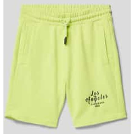 Regular fit sweatshorts met labelprint, model 'Gruss'