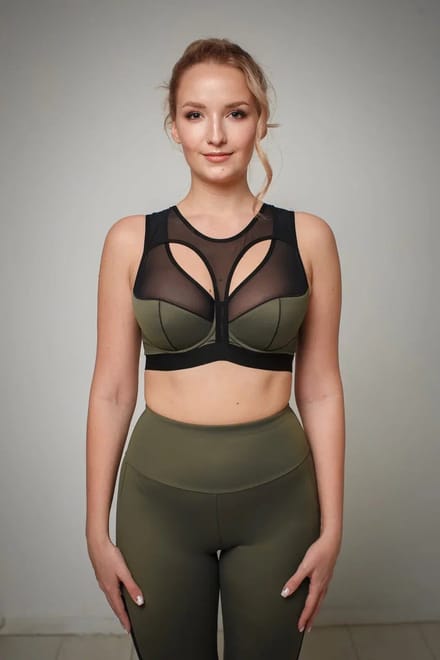 MILENKA groene sport BH - met beugel - Maat 80E