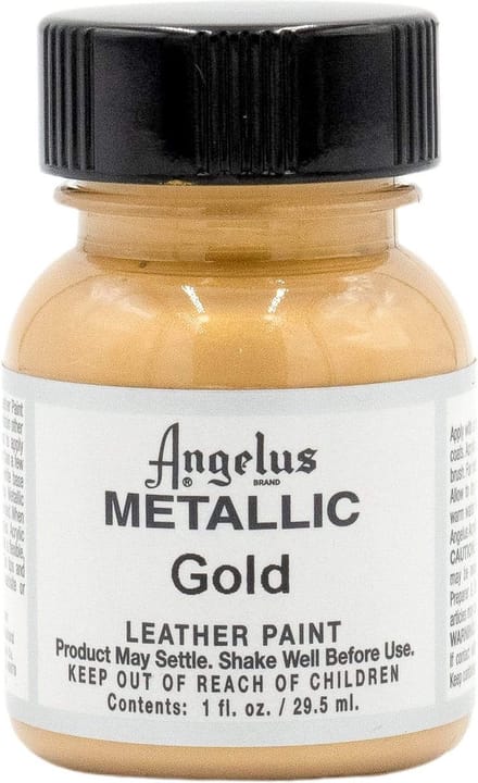 Angelus Leather Acrylic Paint - textielverf voor leren stoffen - acrylbasis - Metallic Goud - 29,5ml