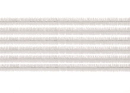 Chenilledraad - 20x - wit - 50 cm - hobby/knutsel materialen