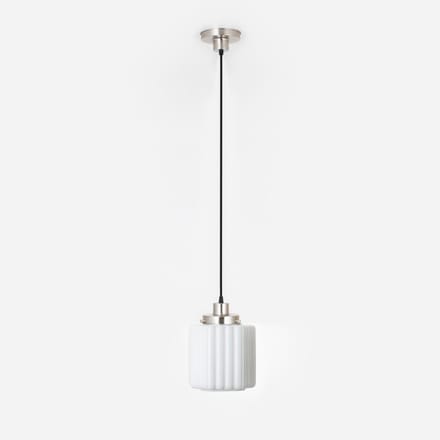 Hanglamp aan snoer Thalia 20's Matnikkel - Art Deco Trade