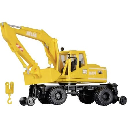 Kibri 16312 H0 Bouwvoertuig Atlas Spoorbouw weg-rail graafmachine