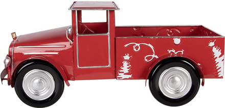 Clayre & Eef Kerstdecoratie Beeld Auto 42x18x19 cm Rood Metaal