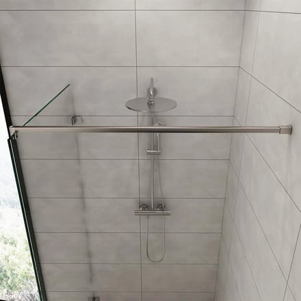 Stabilisatiestang Douchewand Muurmontage Vierkant 125 cm - Chroom