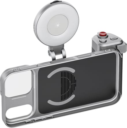 Telesin Master Grip Camera-grip - Creator Combo voor iPhone 17 Pro Max - Met Magnetische Lamp en UV-Filter - Dubbele MagSafe Bevestiging & 1/4" Statiefaansluiting - Zwart
