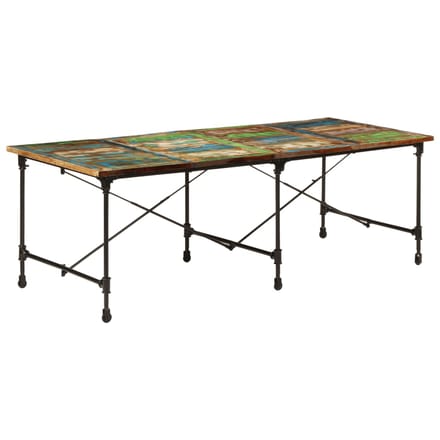 vidaXL - Eettafel - 220x90x77 - cm - massief - gerecycled - hout