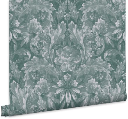 Laura Ashley Apolline Behang - Bloemen - 10mx52cm - Groen