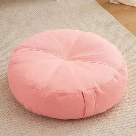 Zitkussen Dik - Stoelkussen Comfort - Lang Zitten - Extra Dik Ontwerp - 50x50x15cm - Rond Roze