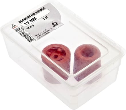 Deltafix - Deurbuffer rubber 35mm rood 2st