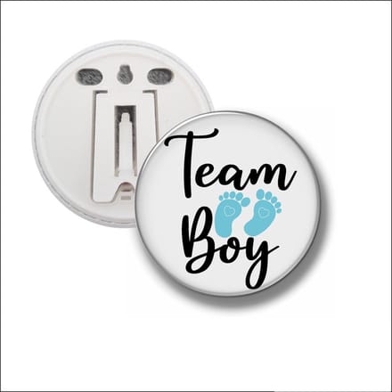 Button Met Clip 58 MM - Team Boy