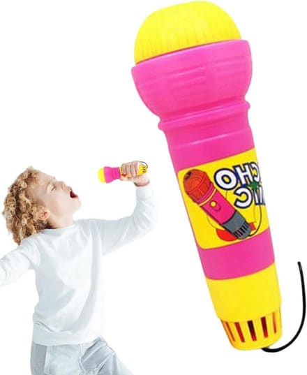 Kindermicrofoon - Speelgoed microfoon - Zingen met echo - Geen batterijen nodig - 20 cm hoog - Willekeurige kleur