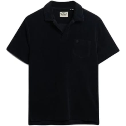 Superdry Towelling Korte Mouw Poloshirt Zwart M Man