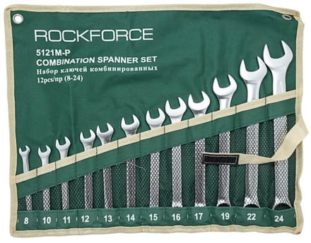 Rockforce - Dopsleutelset - 8-24mm - 12 Stuks - CrV Staal