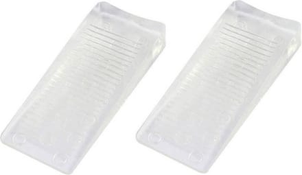 Benson Deurwig - 2x - flexibel rubber - 21 mm - stopper - transparant - deurstop