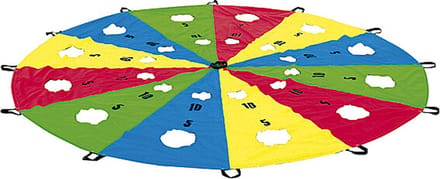 Parachute met schietgaten 400 cm.