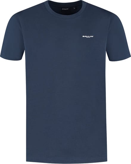 Ballin Amsterdam - Heren Regular fit T-shirts Crewneck SS - Navy - Maat S