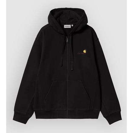 Carhartt WIP American Script Zip Hoodie zwart