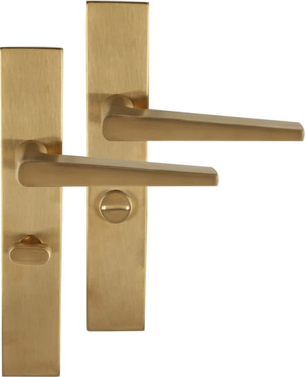 Differnz Deurkruk Rotterdam Gd010 - Goudkleurig Rvs - Vierkant Toiletschild - 2 Stuks