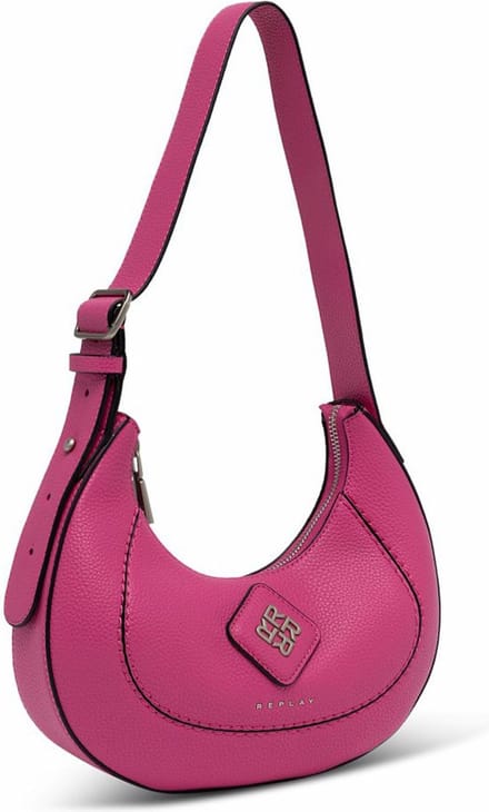 REPLAY Schoudertas Hobo Bag Cyclamen Fuchsia Roze