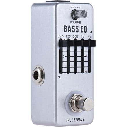 Rowin Basgitaar Equalizer Effectpedaal 5 Bands EQ Aluminiumlegering Body True Bypass black
