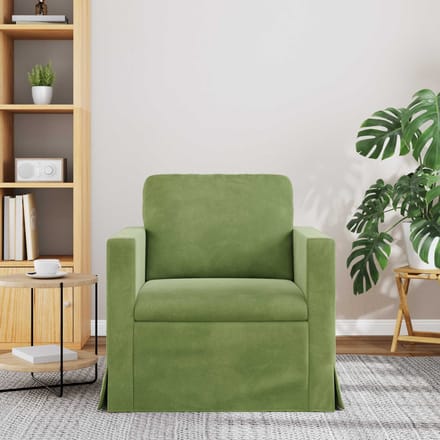 vidaXL - Bank - Lichtgroen - 78 - x - 78 - x - 80 - cm - Fluweel