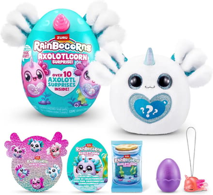 Rainbocorns Sparkle Heart - Collectie 1 - Witte Axolotlcorn met Glinsterend Hart
