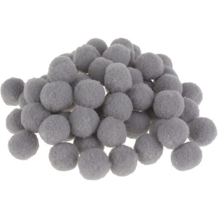 VBS Pompons, 15 mm, 60 stuks - Grafiet