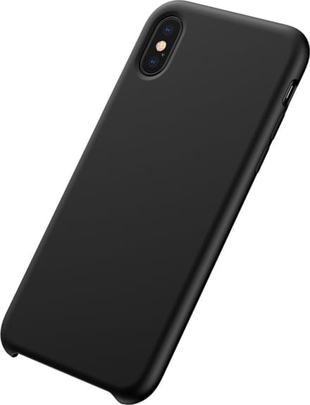 Baseus Original LSR Series Liquid Silicone Gel Case geschikt voor iPhone XS Max Hoes - Zwart