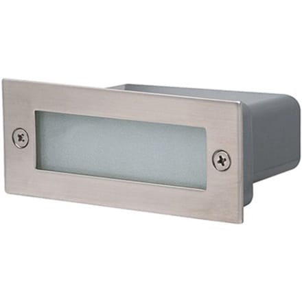 Applique murale LED - HOROZ ELECTRIC - Rectangulaire - 1.2W - IP54 - Aluminium, Acier inoxydable gris