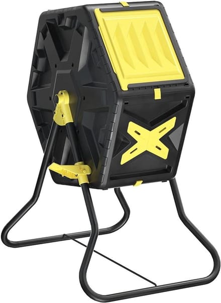 Kleine Compostbak - Composteerbak Tuin - Afval Verwerken - Draaiend Ontwerp - 70 Liter - Zwart