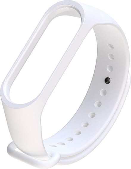 By Qubix - Geschikt voor Xiaomi Mi band 3 / 4 / 5 / 6 / 7 bandje OneColor - Wit