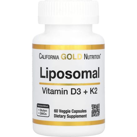 Liposomale Vitamine K2+ D3, 60 Veggie Capsules