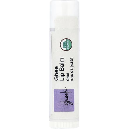 Pure Indiase Voedingsmiddelen, Gheek, Ghee Lippenbalsem, Chai, 4,5g (0,15 oz) white