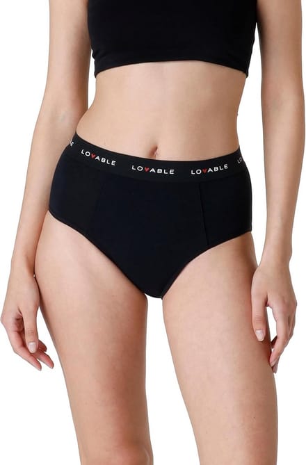 Menstruatieondergoed - Periode slip - Comfortabel de dag - Hoge taille - Absorbeert 3 tampons - Zwart