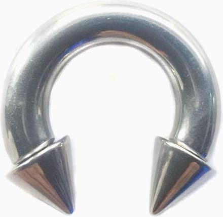 Horseshoe punt 6x12x9 mm - zilver - LMPiercings