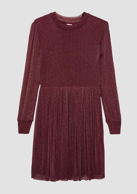 Korte mesh jurk met lange mouwen voor meisjes s.Oliver