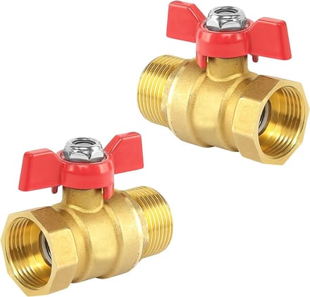 3/4 inch kogelkraan set - 2 stuks afsluitventielen voor waterleidingen
