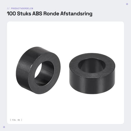 Dailygoods - 100 Stuks ABS Ronde Afstandsring voor Elektronische Projecten
