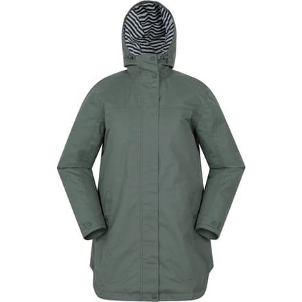 Mountain Warehouse Dames Riviera Gevoerde Waterdichte Jas (Khaki Groen)