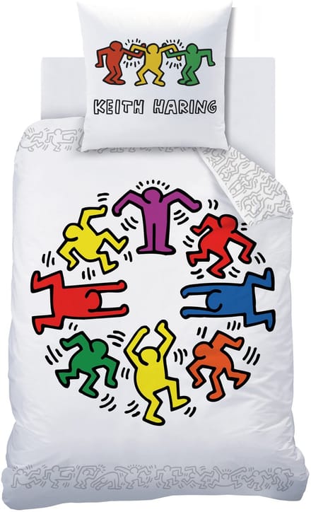 Keith Haring Dekbedovertrek Party - 140 x 200 + 63 x 63 cm - Katoen