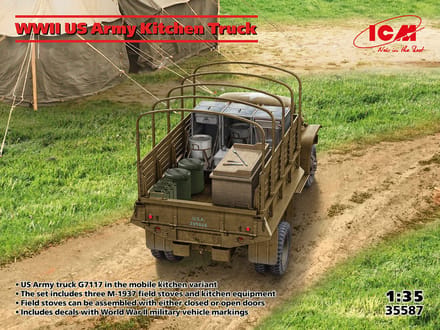 ICM Modelbouwpakket Auto - 35587 Chevrolet G506 WWII Keukenwagen van het Amerikaanse leger Plastic - 1:35 - Modelbouw